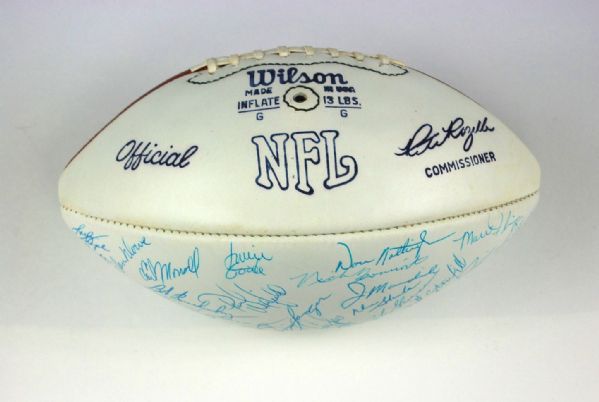 Miami Dolphins Autographed Football Signed by 40 Members From The 1972 Perfect Season